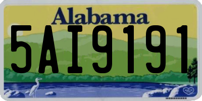 AL license plate 5AI9191
