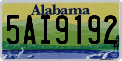 AL license plate 5AI9192