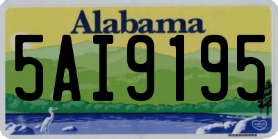 AL license plate 5AI9195