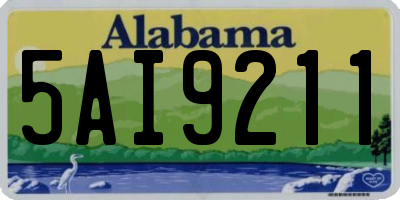 AL license plate 5AI9211