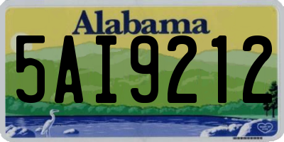 AL license plate 5AI9212