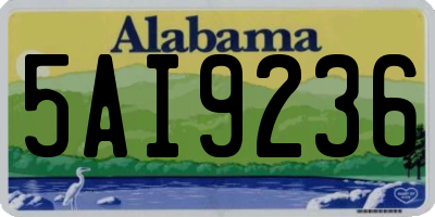AL license plate 5AI9236