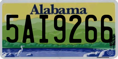AL license plate 5AI9266