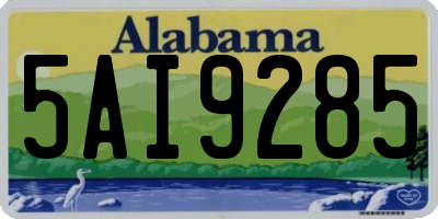 AL license plate 5AI9285