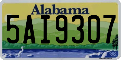 AL license plate 5AI9307