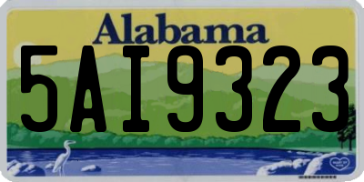 AL license plate 5AI9323