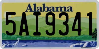 AL license plate 5AI9341