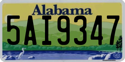AL license plate 5AI9347