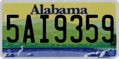 AL license plate 5AI9359