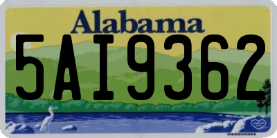 AL license plate 5AI9362