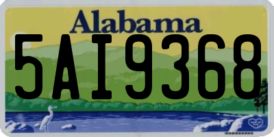 AL license plate 5AI9368