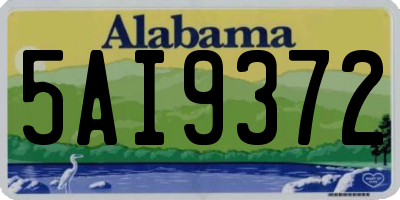 AL license plate 5AI9372