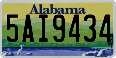 AL license plate 5AI9434