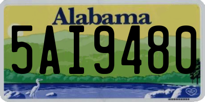 AL license plate 5AI9480