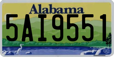 AL license plate 5AI9551