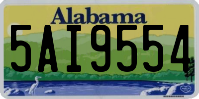 AL license plate 5AI9554