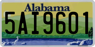 AL license plate 5AI9601