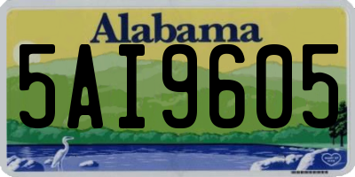 AL license plate 5AI9605