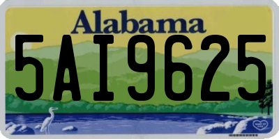 AL license plate 5AI9625