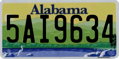AL license plate 5AI9634