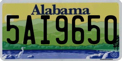 AL license plate 5AI9650