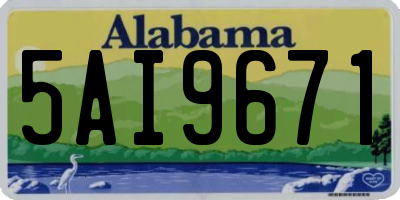 AL license plate 5AI9671