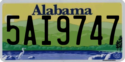 AL license plate 5AI9747