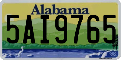 AL license plate 5AI9765