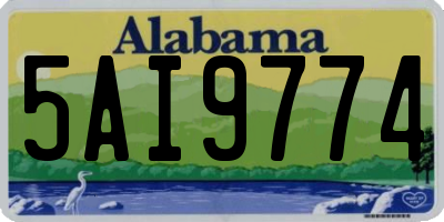 AL license plate 5AI9774