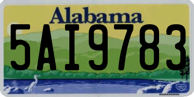 AL license plate 5AI9783