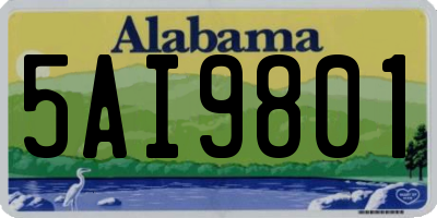 AL license plate 5AI9801