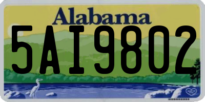 AL license plate 5AI9802