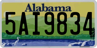 AL license plate 5AI9834