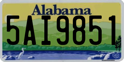 AL license plate 5AI9851