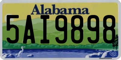 AL license plate 5AI9898