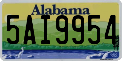 AL license plate 5AI9954
