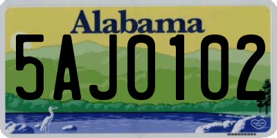 AL license plate 5AJ0102