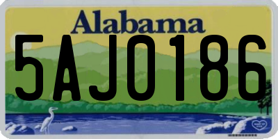 AL license plate 5AJ0186