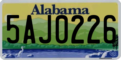 AL license plate 5AJ0226