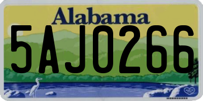 AL license plate 5AJ0266