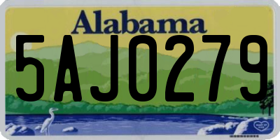 AL license plate 5AJ0279
