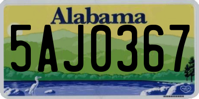 AL license plate 5AJ0367