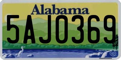 AL license plate 5AJ0369