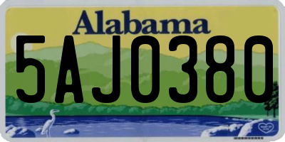 AL license plate 5AJ0380