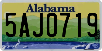 AL license plate 5AJ0719