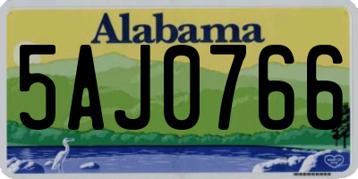 AL license plate 5AJ0766