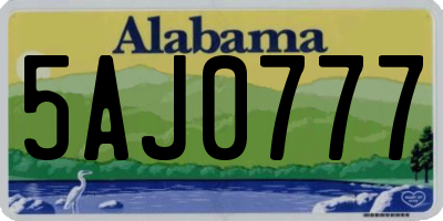 AL license plate 5AJ0777