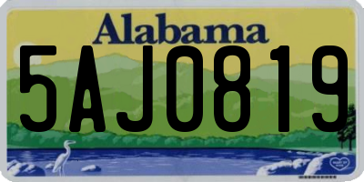 AL license plate 5AJ0819