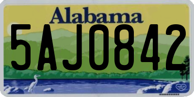 AL license plate 5AJ0842
