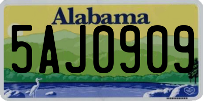 AL license plate 5AJ0909